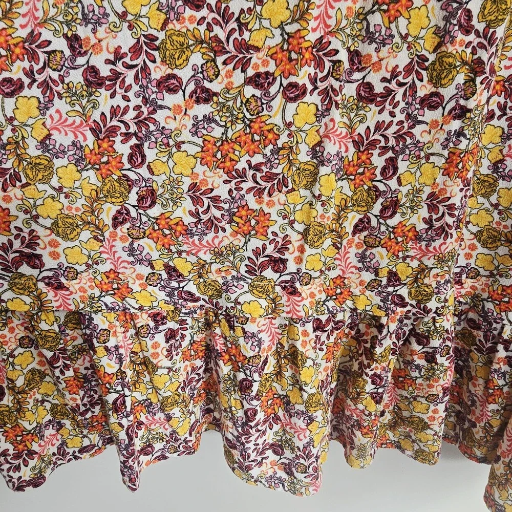 Old Navy Waist-Defined Flutter-Short‎ Sleeve Floral Mini Dress Pullover 3X.E176 - Picture 14 of 14